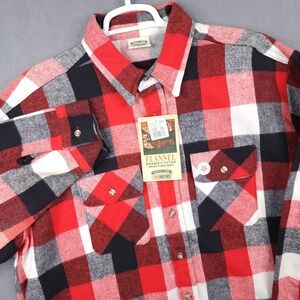 Five Brother Flannel Brawny Extra Heavyweight Shirt Mens 2XL Red Black Plaid USA